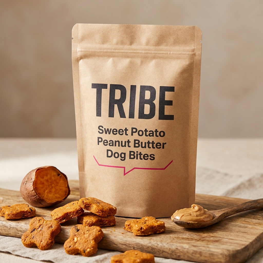 Sweet Potato Peanut Butter Dog Bites